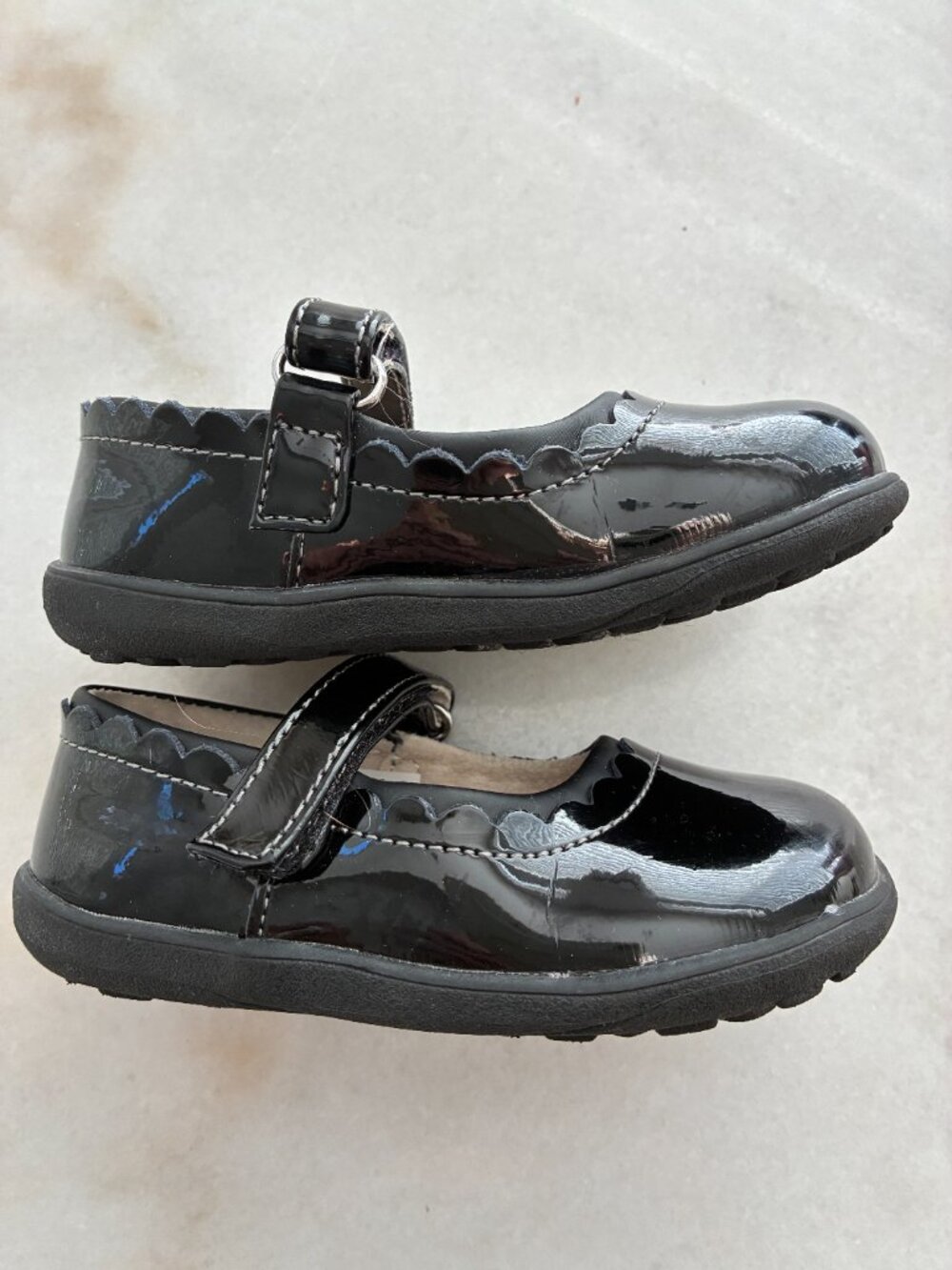 See Kai Run Jane II Black Patent Leather Mary Jane Shoes Size 8 - Picture 4 of 7